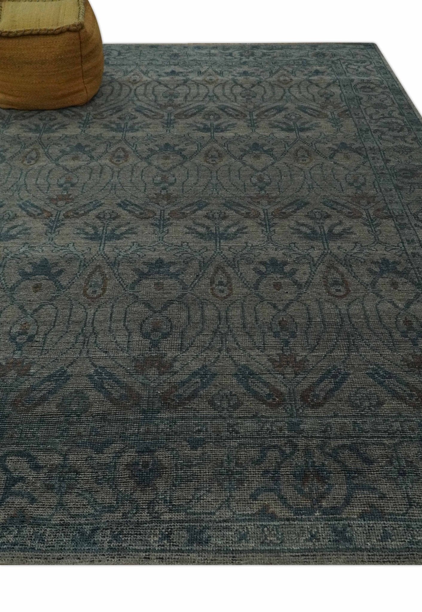 The Rug Decor Area Rug Custom Made Antique Style Gray, Taupe and Gray Traditional Design wool Rug Custom Made Antique Style Gray, Taupe and Gray Traditional Design wool Rug