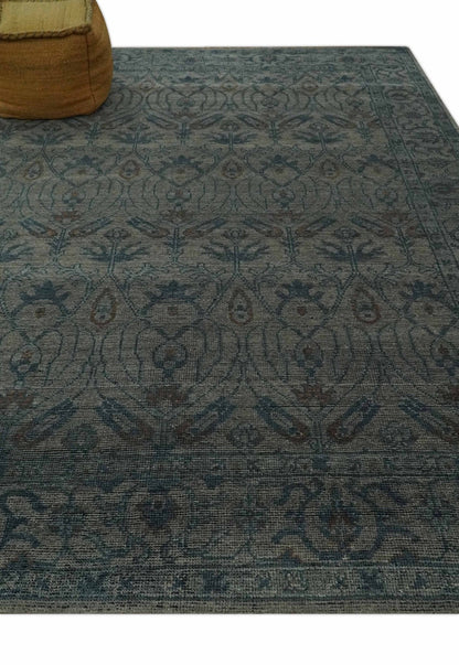 The Rug Decor Area Rug Custom Made Antique Style Gray, Taupe and Gray Traditional Design wool Rug Custom Made Antique Style Gray, Taupe and Gray Traditional Design wool Rug