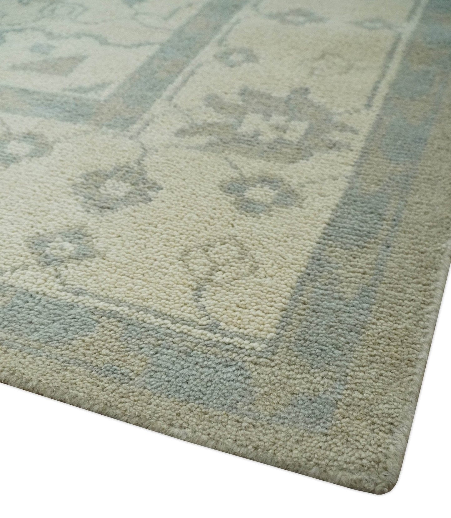 The Rug Decor Area Rug Custom Made Beige and Charcoal Traditional Heriz Medallion Hand Knotted wool Area Rug Custom Made Beige and Charcoal Traditional Heriz Medallion Hand Knotted wool Area Rug