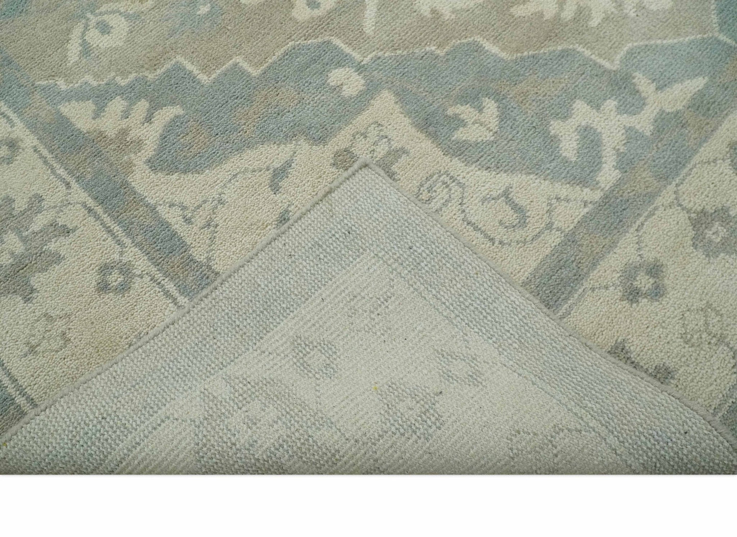 The Rug Decor Area Rug Custom Made Beige and Charcoal Traditional Heriz Medallion Hand Knotted wool Area Rug Custom Made Beige and Charcoal Traditional Heriz Medallion Hand Knotted wool Area Rug