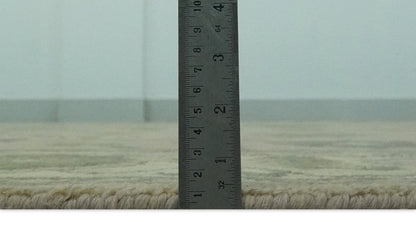 The Rug Decor Area Rug Custom Made Beige and Green Hand Knotted Traditional Oriental Oushak wool area rug Custom Made Beige and Green Hand Knotted Traditional Oriental Oushak wool area rug