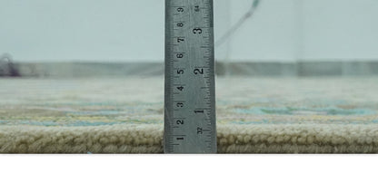 The Rug Decor Area Rug Custom Made Beige, Blue and Purple Traditional Floral Hand Tufted wool rug Custom Made Beige, Blue and Purple Traditional Floral Hand Tufted wool rug