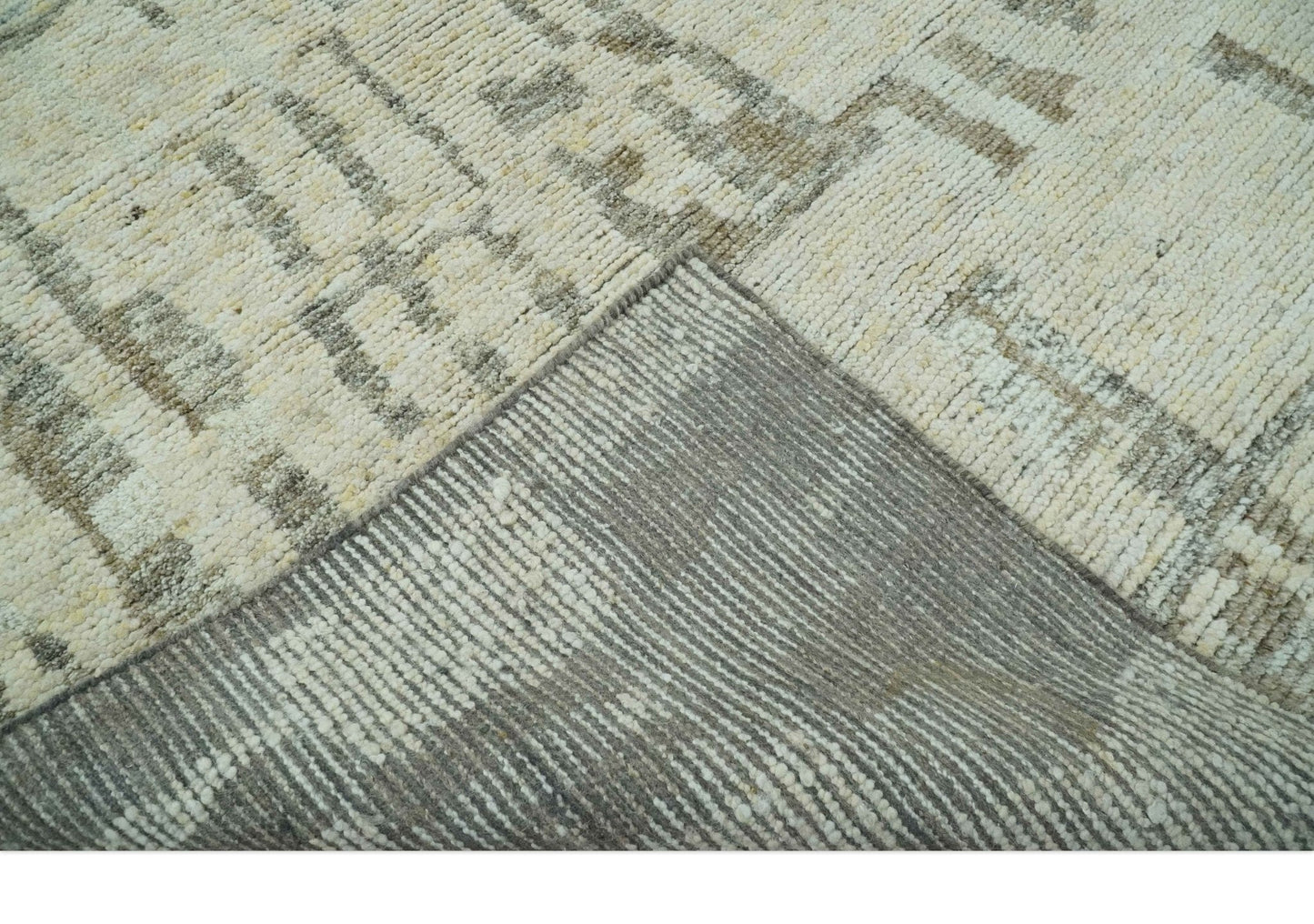 The Rug Decor Area Rug Custom Made Beige, Olive and Gray Hand Knotted Modern Abstract wool Area Rug Custom Made Beige, Olive and Gray Hand Knotted Modern Abstract wool Area Rug