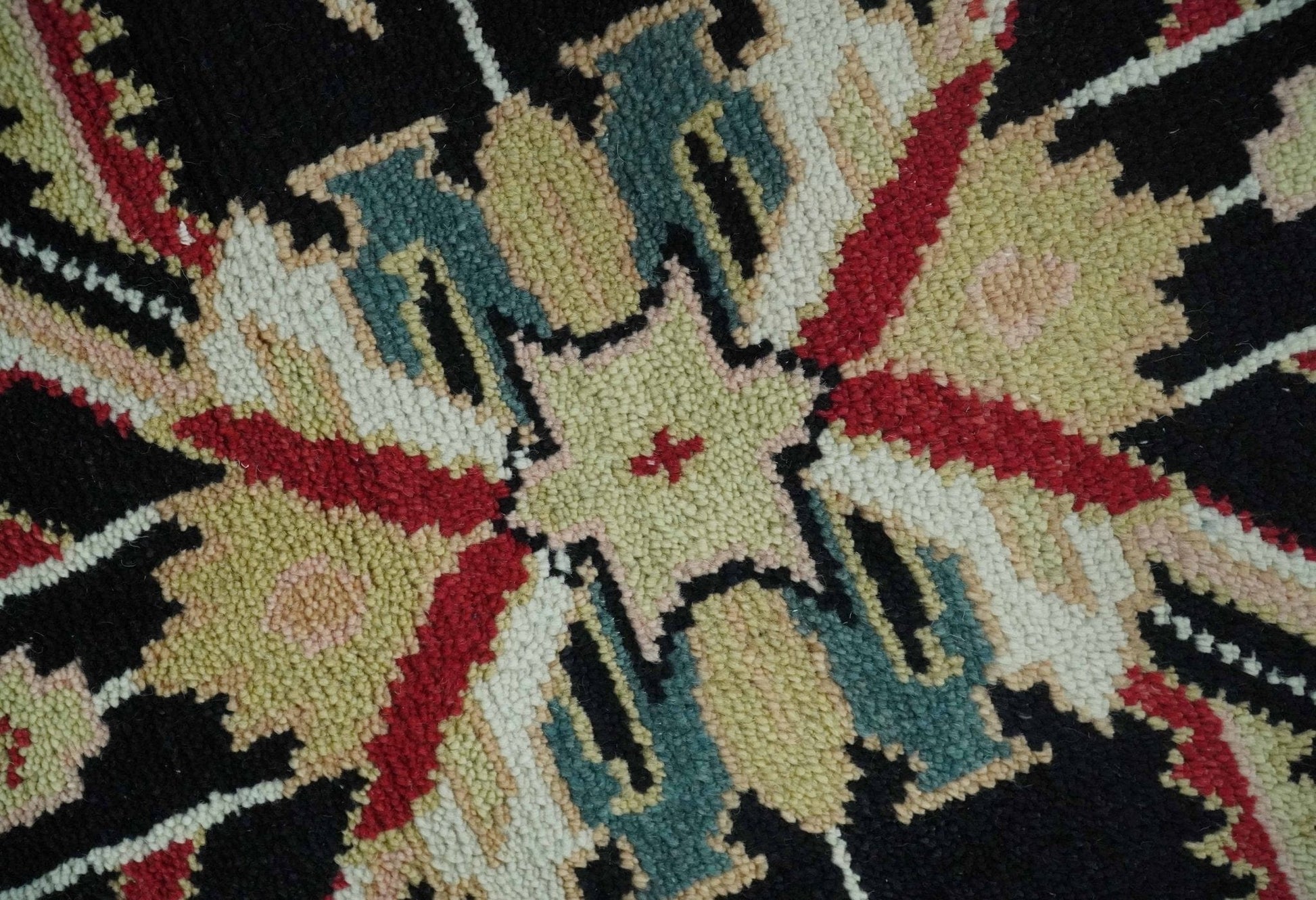 The Rug Decor Area Rug Custom Made Black, Rust, and Olive Traditional Oriental Hand Knotted Wool Area Rug Custom Made Black, Rust, and Olive Traditional Oriental Hand Knotted Wool Area Rug