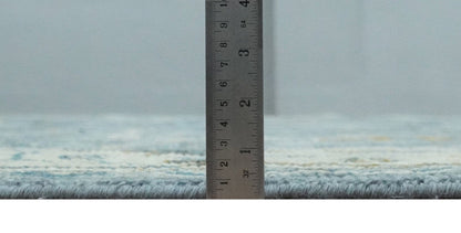 The Rug Decor Area Rug Custom Made Blue and Ivory Antique Style Hand knotted Oriental Oushak wool Area Rug Custom Made Blue and Ivory Antique Style Hand knotted Oriental Oushak wool Area Rug