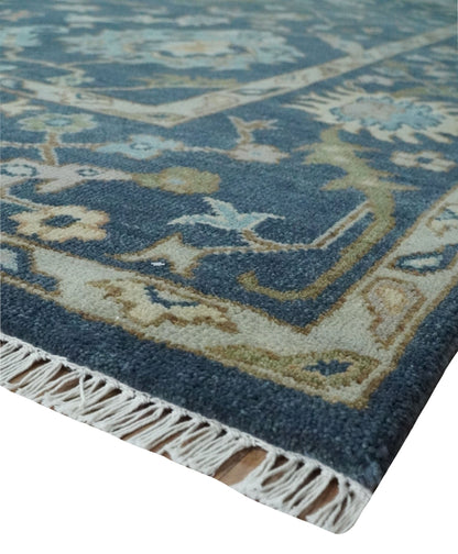 The Rug Decor Area Rug Custom Made Blue, Beige and Green Multi size Hand knotted Traditional Oushak Wool Area Rug Custom Made Blue, Beige and Green Multi size Hand knotted Traditional Oushak Wool Area Rug