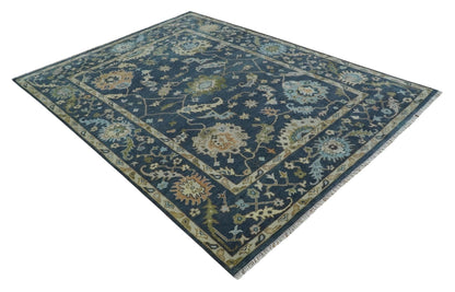 The Rug Decor Area Rug Custom Made Blue, Beige and Green Multi size Hand knotted Traditional Oushak Wool Area Rug Custom Made Blue, Beige and Green Multi size Hand knotted Traditional Oushak Wool Area Rug