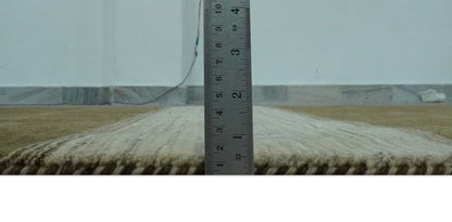 The Rug Decor Area Rug Custom Made Brown and Ivory Geometrical Stripes Design wool Area Rug Custom Made Brown and Ivory Geometrical Stripes Design wool Area Rug