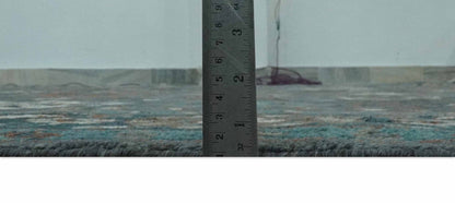 The Rug Decor Area Rug Custom Made Charcoal and Teal Hand knotted Traditional Oushak wool area rug Custom Made Charcoal and Teal Hand knotted Traditional Oushak wool area rug