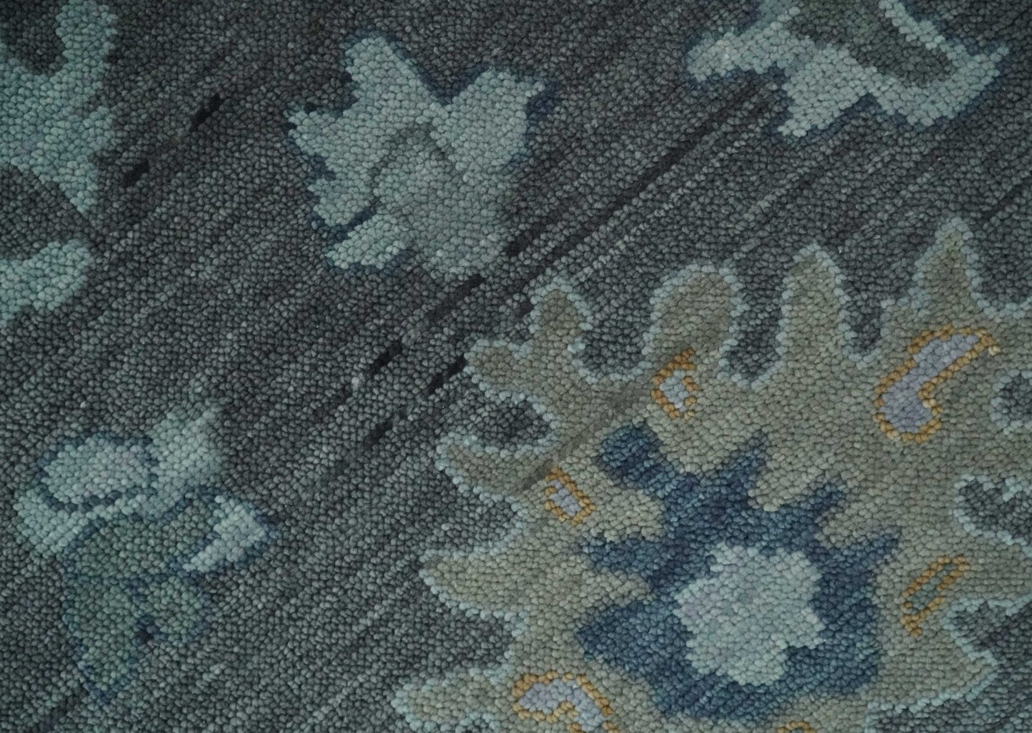 The Rug Decor Area Rug Custom Made Charcoal, Gray and Silver Antique look Traditional Oushak wool Area Rug Custom Made Charcoal, Gray and Silver Antique look Traditional Oushak wool Area Rug