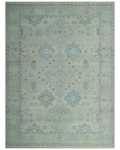 The Rug Decor Area Rug 9x12 Custom Made Distressed Finished Beige and Gray Traditional mamluk design Low Pile wool Rug Custom Made Distressed Finished Beige and Gray Traditional mamluk design Low Pile wool Rug