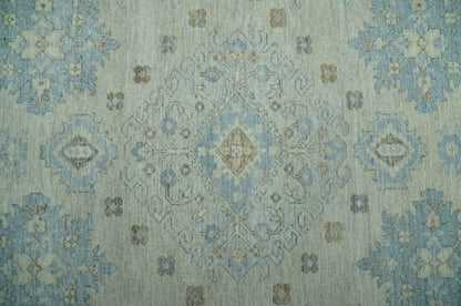 The Rug Decor Area Rug Custom Made Distressed Finished Beige and Gray Traditional mamluk design Low Pile wool Rug Custom Made Distressed Finished Beige and Gray Traditional mamluk design Low Pile wool Rug