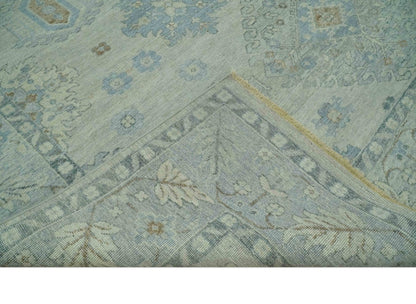 The Rug Decor Area Rug Custom Made Distressed Finished Beige and Gray Traditional mamluk design Low Pile wool Rug Custom Made Distressed Finished Beige and Gray Traditional mamluk design Low Pile wool Rug