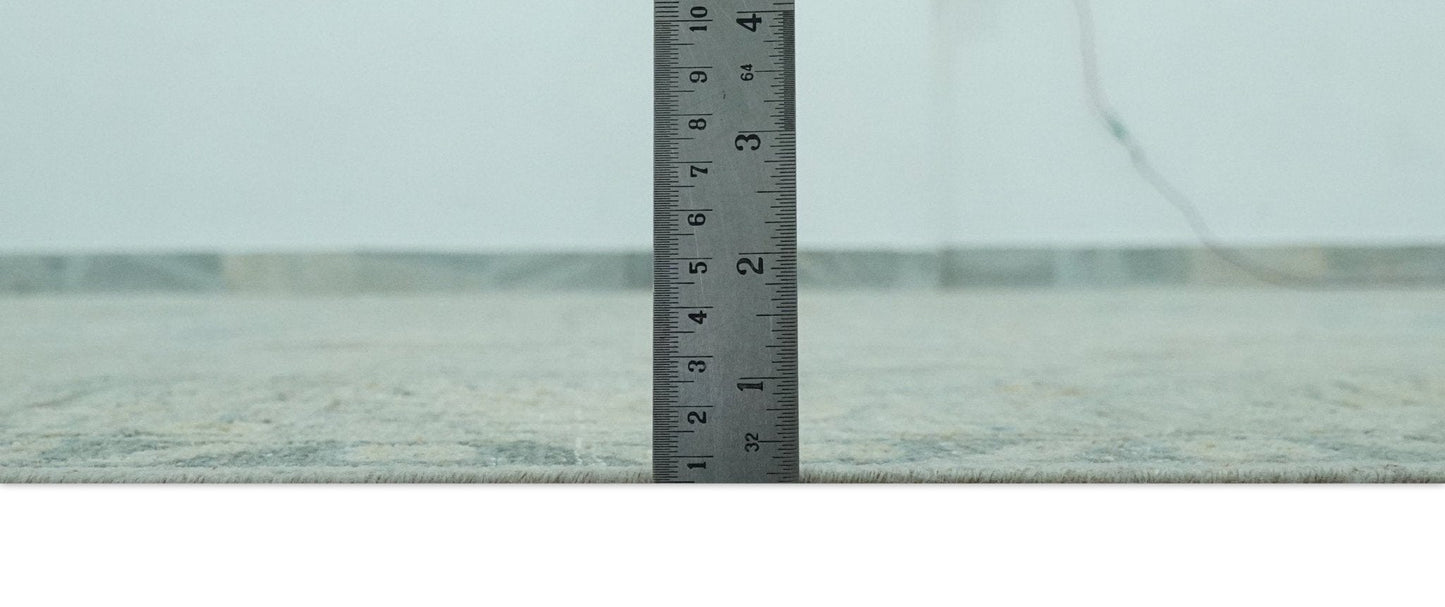 The Rug Decor Area Rug Custom Made Distressed Finished Beige and Gray Traditional mamluk design Low Pile wool Rug Custom Made Distressed Finished Beige and Gray Traditional mamluk design Low Pile wool Rug