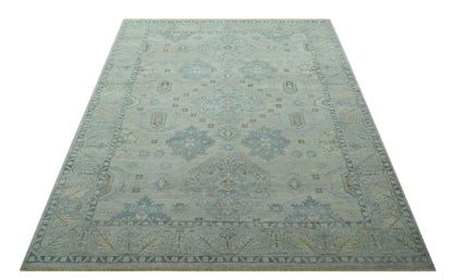 The Rug Decor Area Rug Custom Made Distressed Finished Beige and Gray Traditional mamluk design Low Pile wool Rug Custom Made Distressed Finished Beige and Gray Traditional mamluk design Low Pile wool Rug