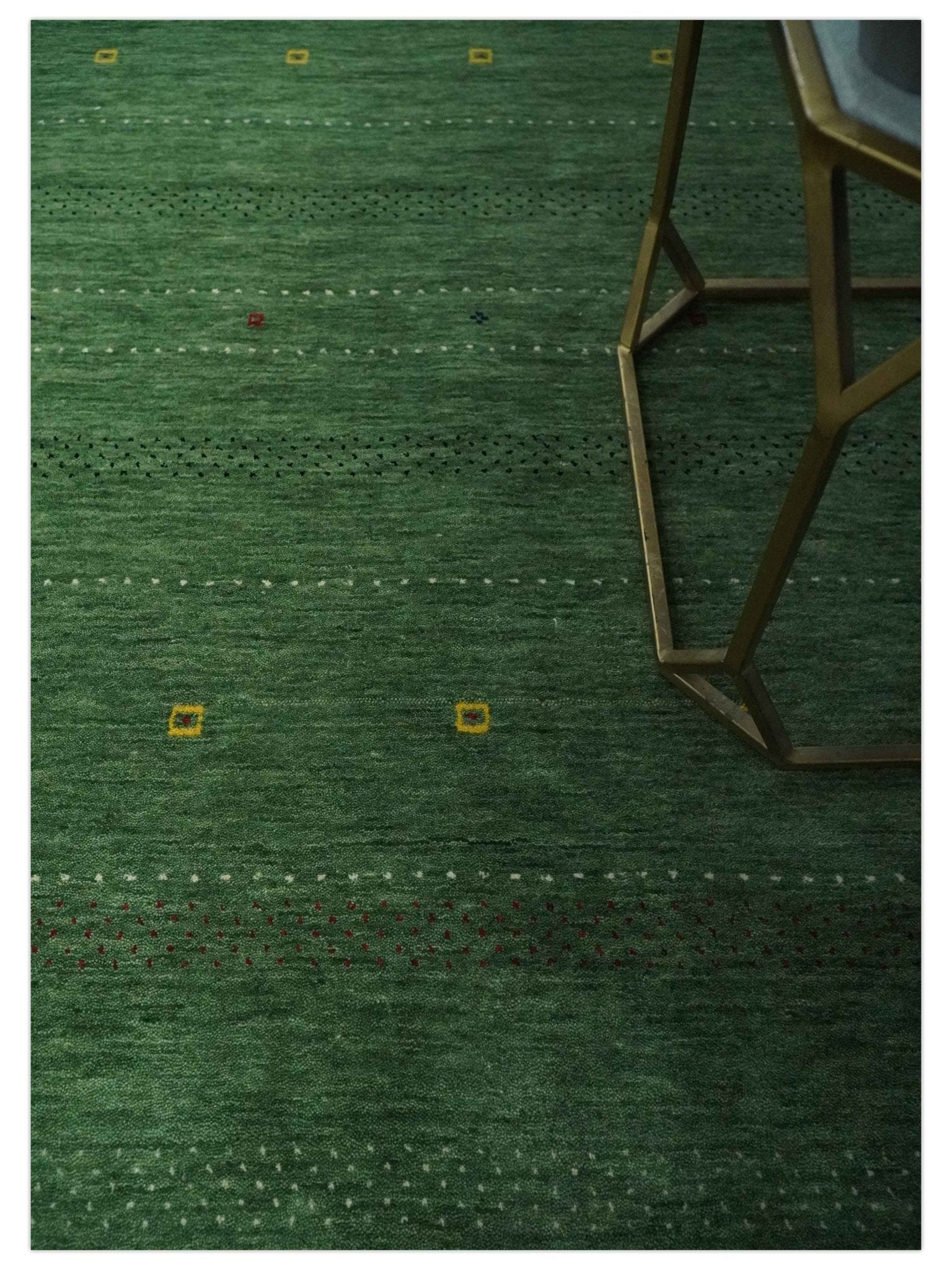 The Rug Decor Area Rug Custom Made Geometrical Stripes Design Green, Ivory and Charcoal wool Area Rug Custom Made Geometrical Stripes Design Green, Ivory and Charcoal wool Area Rug