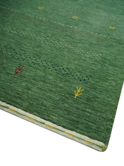 The Rug Decor Area Rug Custom Made Geometrical Stripes Design Green, Ivory and Charcoal wool Area Rug Custom Made Geometrical Stripes Design Green, Ivory and Charcoal wool Area Rug