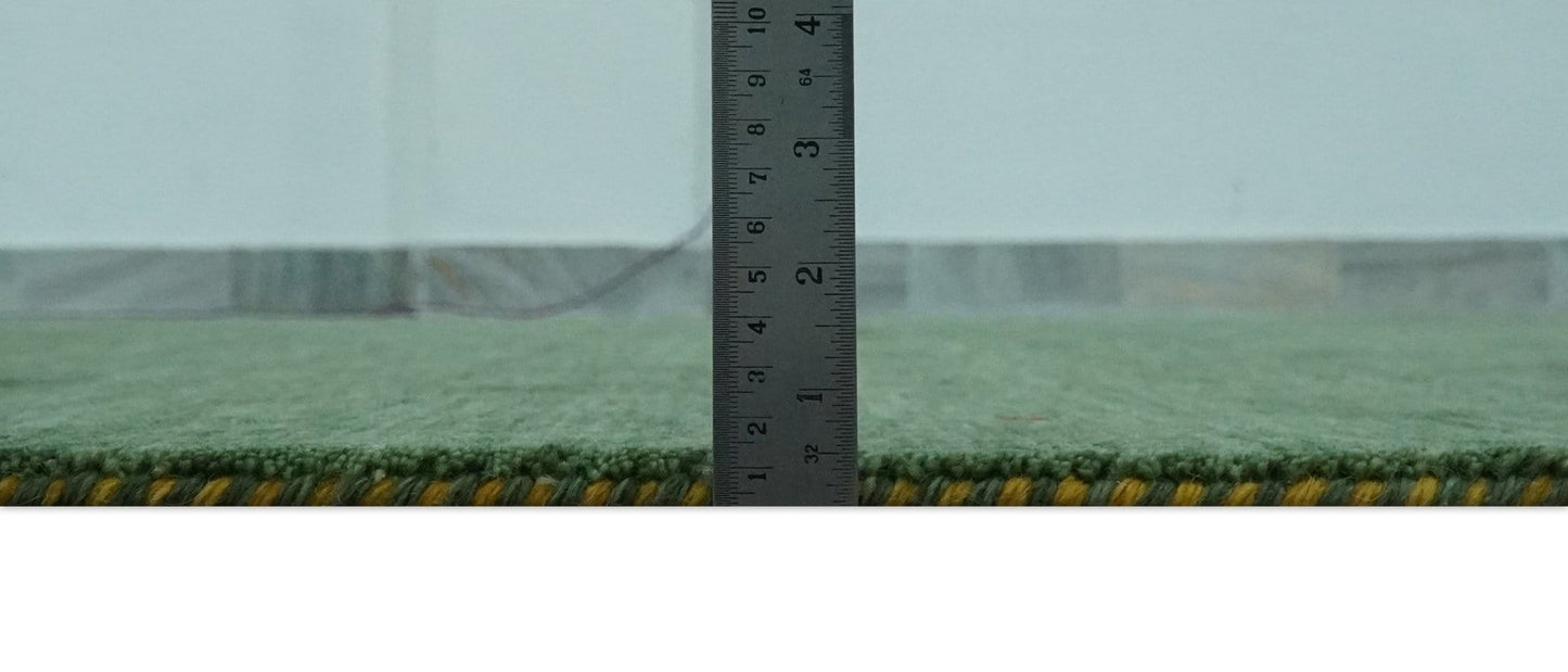 The Rug Decor Area Rug Custom Made Geometrical Stripes Design Green, Ivory and Charcoal wool Area Rug Custom Made Geometrical Stripes Design Green, Ivory and Charcoal wool Area Rug