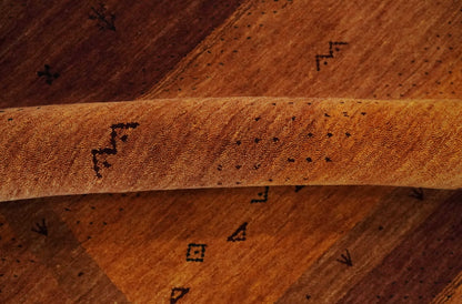 The Rug Decor Area Rug Custom Made geometrical Stripes Design Rust and Brown Hand loom wool Area Rug Custom Made geometrical Stripes Design Rust and Brown Hand loom wool Area Rug