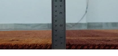 The Rug Decor Area Rug Custom Made geometrical Stripes Design Rust and Brown Hand loom wool Area Rug Custom Made geometrical Stripes Design Rust and Brown Hand loom wool Area Rug