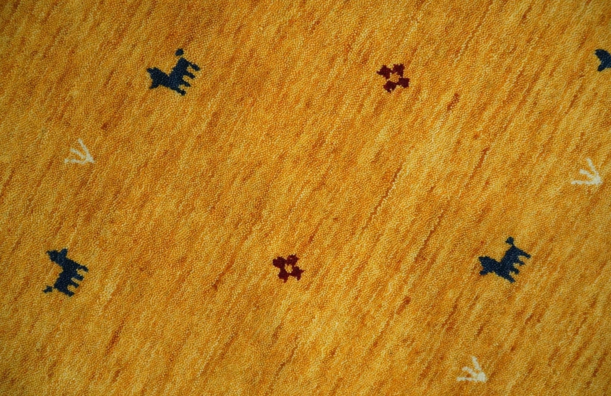 The Rug Decor Area Rug Custom Made Gold Tribal Gabbeh wool Area Rug Custom Made Gold Tribal Gabbeh wool Area Rug