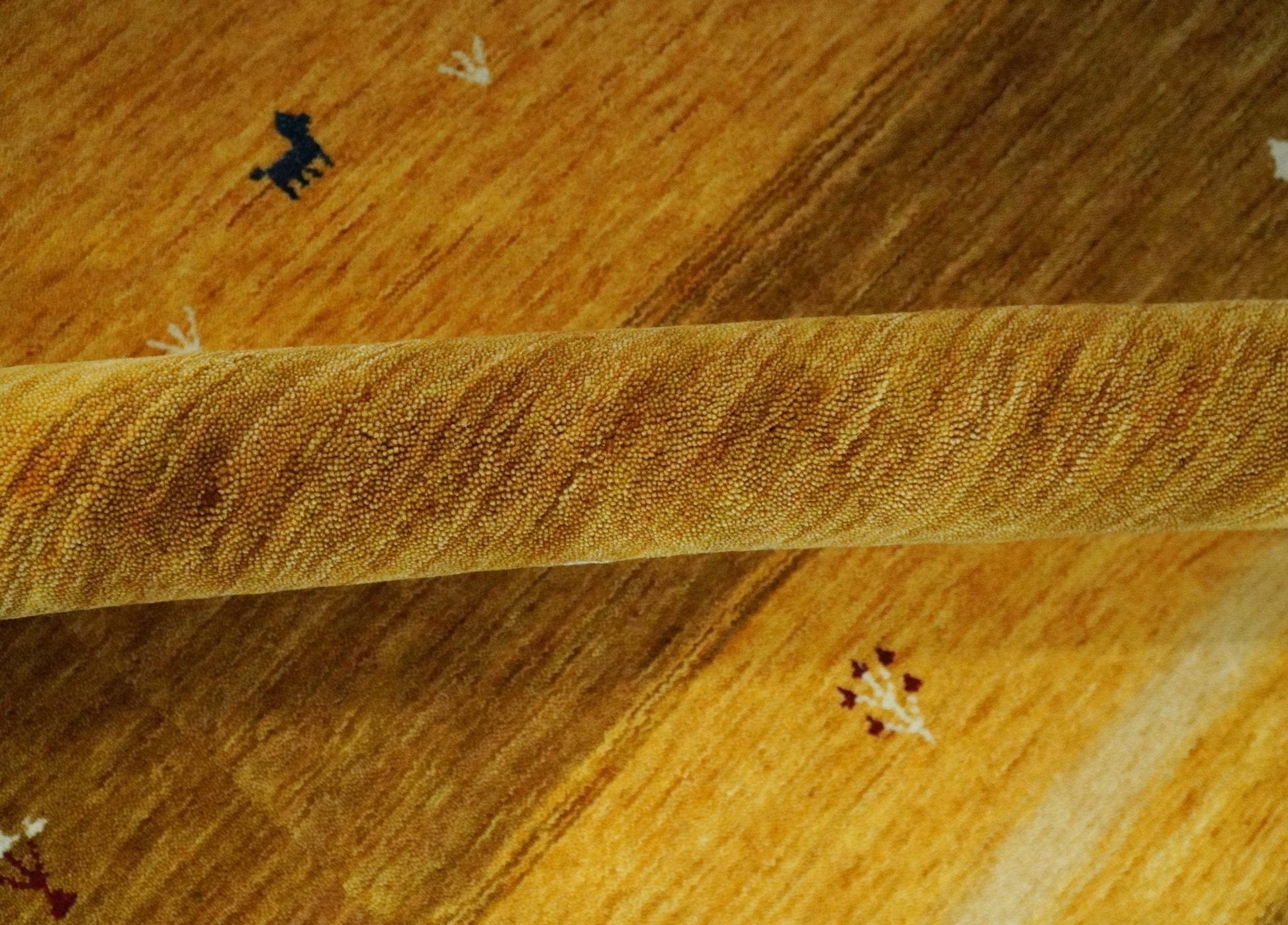 The Rug Decor Area Rug Custom Made Gold Tribal Gabbeh wool Area Rug Custom Made Gold Tribal Gabbeh wool Area Rug