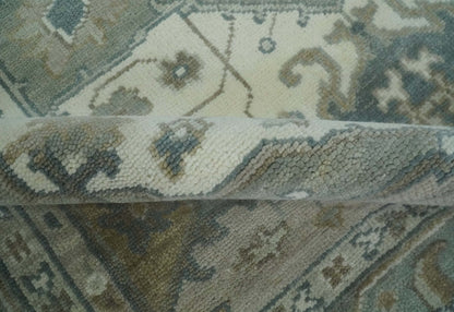 The Rug Decor Area Rug Custom Made Gray, Ivory and Silver Hand knotted Traditional Medallion wool Area Rug Custom Made Gray, Ivory and Silver Hand knotted Traditional Medallion wool Area Rug