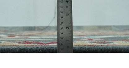 The Rug Decor Area Rug Custom Made Gray, Rust and Peach Traditional Medallion Mamluk Design wool Rug Custom Made Gray, Rust and Peach Traditional Medallion Mamluk Design wool Rug