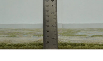 The Rug Decor Area Rug Custom Made Green, Beige and Purple Hand Knotted Traditional Oushak wool area rug Custom Made Green, Beige and Purple Hand Knotted Traditional Oushak wool area rug