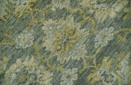 The Rug Decor Area Rug Custom Made Green, Silver and Olive Hand knotted Traditional Oushak Wool Area Rug Custom Made Green, Silver and Olive Hand knotted Traditional Oushak Wool Area Rug