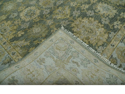 The Rug Decor Area Rug Custom Made Green, Silver and Olive Hand knotted Traditional Oushak Wool Area Rug Custom Made Green, Silver and Olive Hand knotted Traditional Oushak Wool Area Rug