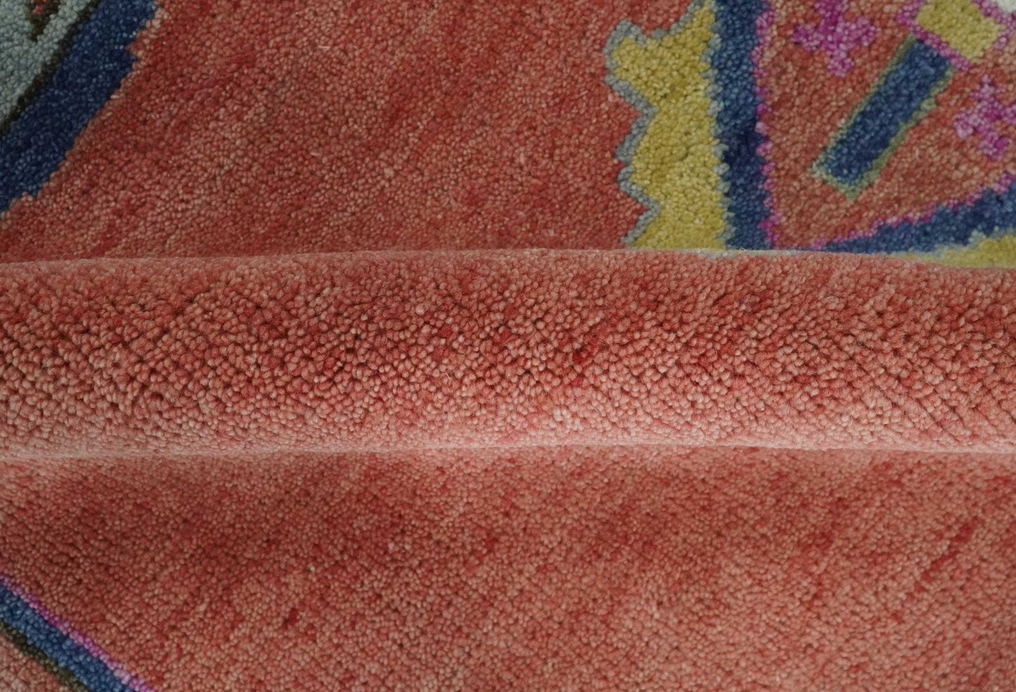 The Rug Decor Area Rug Custom Made Hand Knotted Dark Peach and Silver Traditional Wool Rug Custom Made Hand Knotted Dark Peach and Silver Traditional Wool Rug