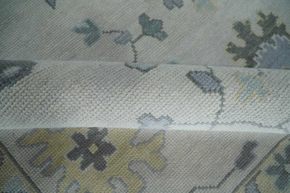 The Rug Decor Area Rug Custom Made Hand Knotted Silver, Blue and Beige Traditional Oushak Wool Area Rug Custom Made Hand Knotted Silver, Blue and Beige Traditional Oushak Wool Area Rug