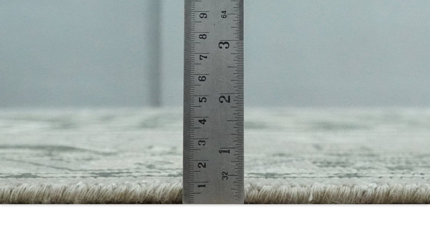 The Rug Decor Area Rug Custom Made Hand Knotted Silver, Charcoal and Ivory Traditional Medallion Wool Area Rug Custom Made Hand Knotted Silver, Charcoal and Ivory Traditional Medallion Wool Area Rug