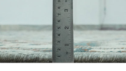 The Rug Decor Area Rug Custom Made Hand Knotted Silver, Teal, Ivory and Brown Traditional Oriental Oushak wool area Rug Custom Made Hand Knotted Silver, Teal, Ivory and Brown Traditional Oriental Oushak wool area Rug