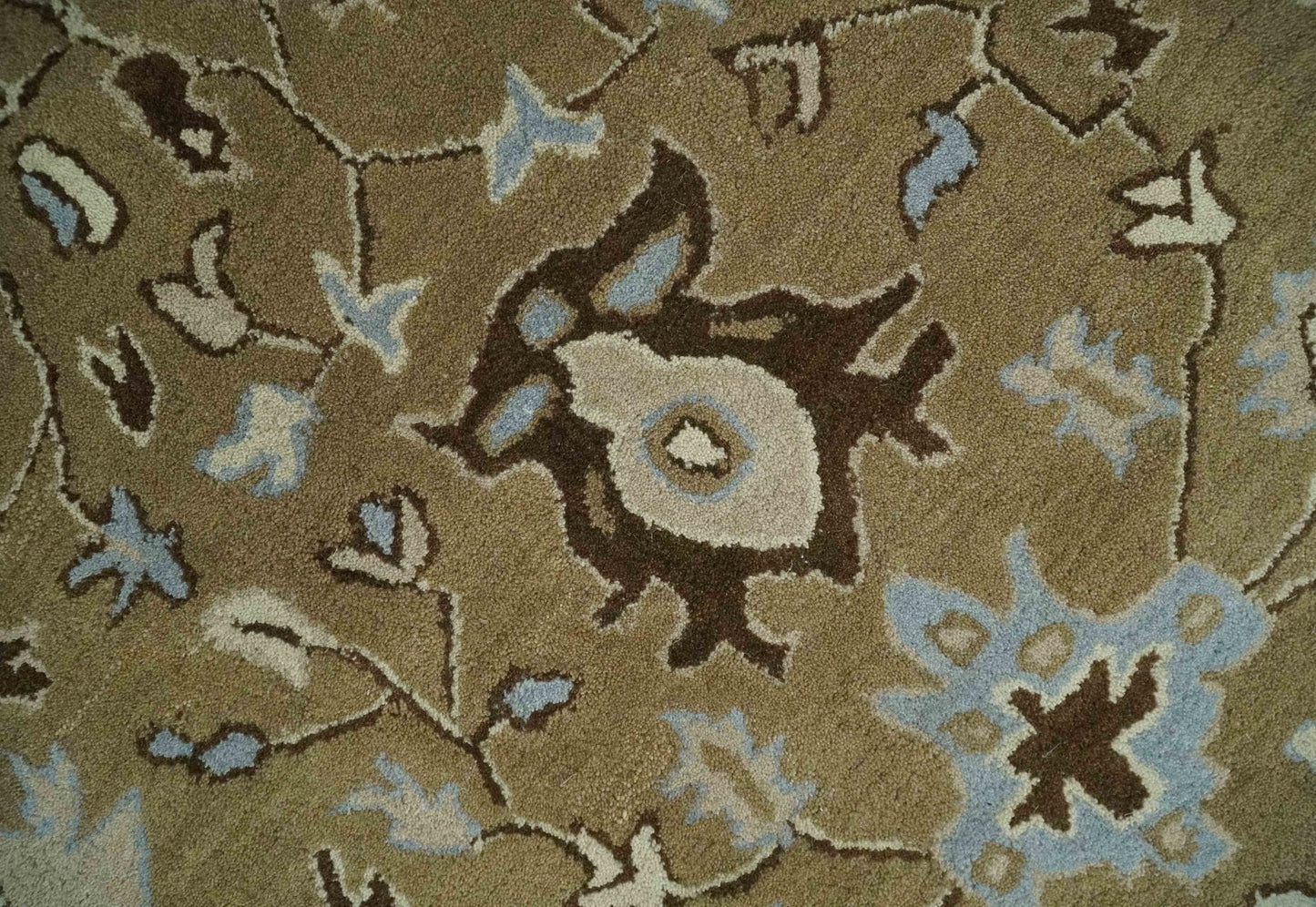 The Rug Decor Area Rug Custom Made Hand Tufted Earthy Camel and Beige Traditional Wool Oushak Rug Custom Made Hand Tufted Earthy Camel and Beige Traditional Wool Oushak Rug