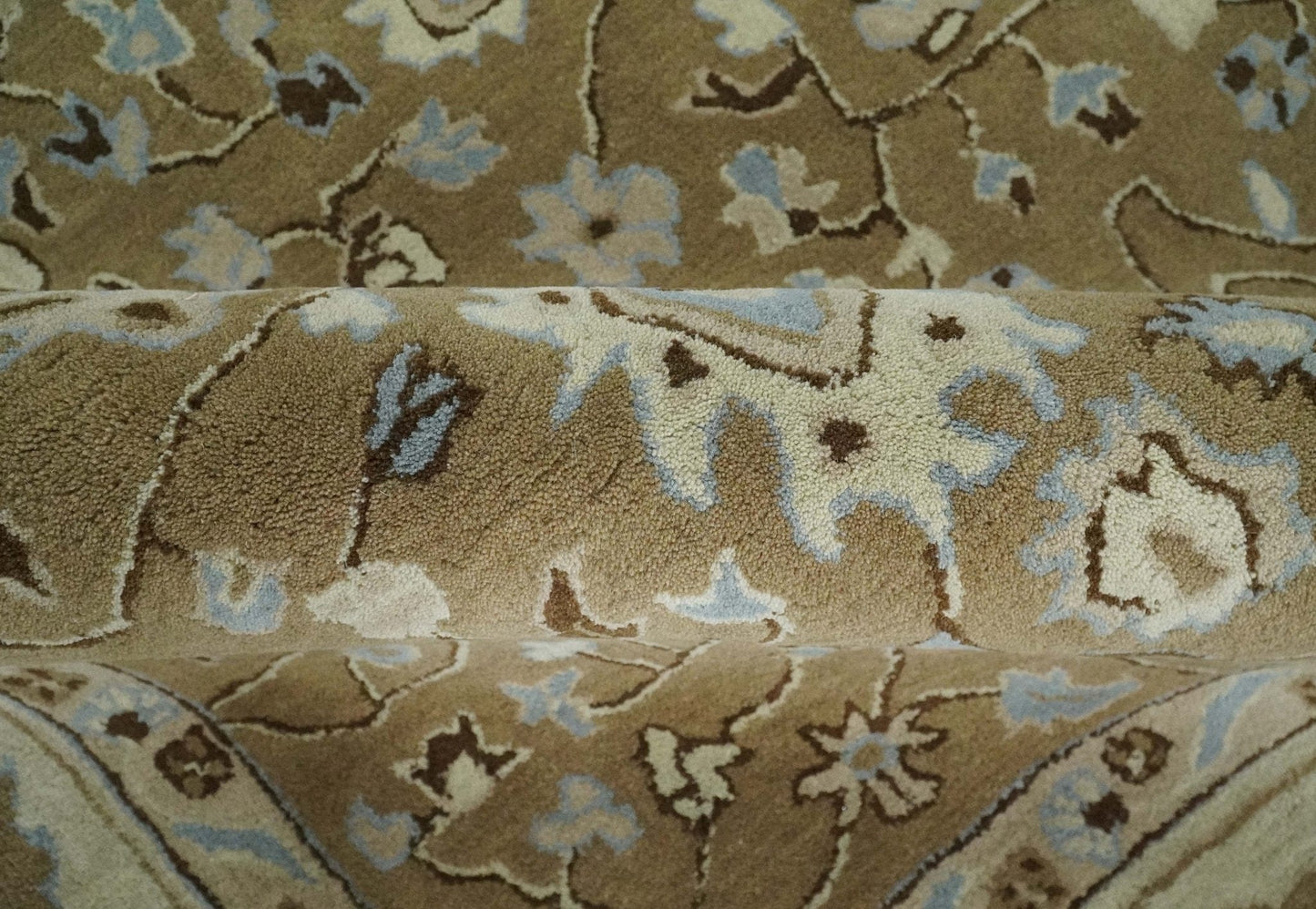 The Rug Decor Area Rug Custom Made Hand Tufted Earthy Camel and Beige Traditional Wool Oushak Rug Custom Made Hand Tufted Earthy Camel and Beige Traditional Wool Oushak Rug