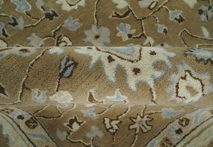 The Rug Decor Area Rug Custom Made Hand Tufted Earthy Camel and Beige Traditional Wool Oushak Rug Custom Made Hand Tufted Earthy Camel and Beige Traditional Wool Oushak Rug