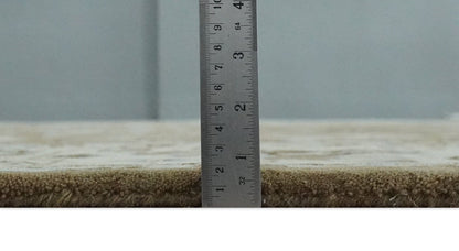 The Rug Decor Area Rug Custom Made Hand Tufted Earthy Camel and Beige Traditional Wool Oushak Rug Custom Made Hand Tufted Earthy Camel and Beige Traditional Wool Oushak Rug