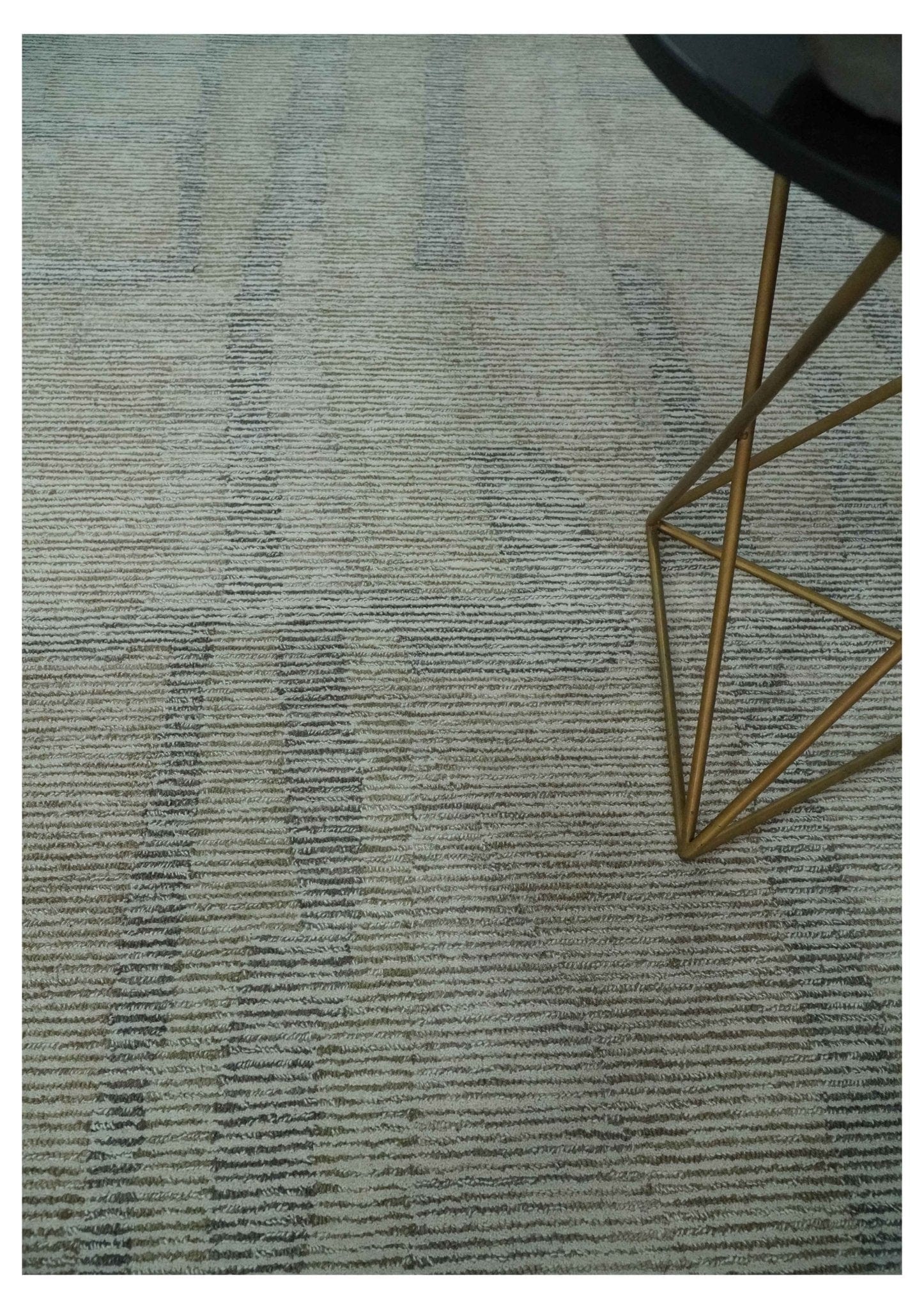 The Rug Decor Area Rug Custom Made Hand Tufted Ivory, Olive and Charcoal Modern Abstract Stripes Design Rug Custom Made Hand Tufted Ivory, Olive and Charcoal Modern Abstract Stripes Design Rug