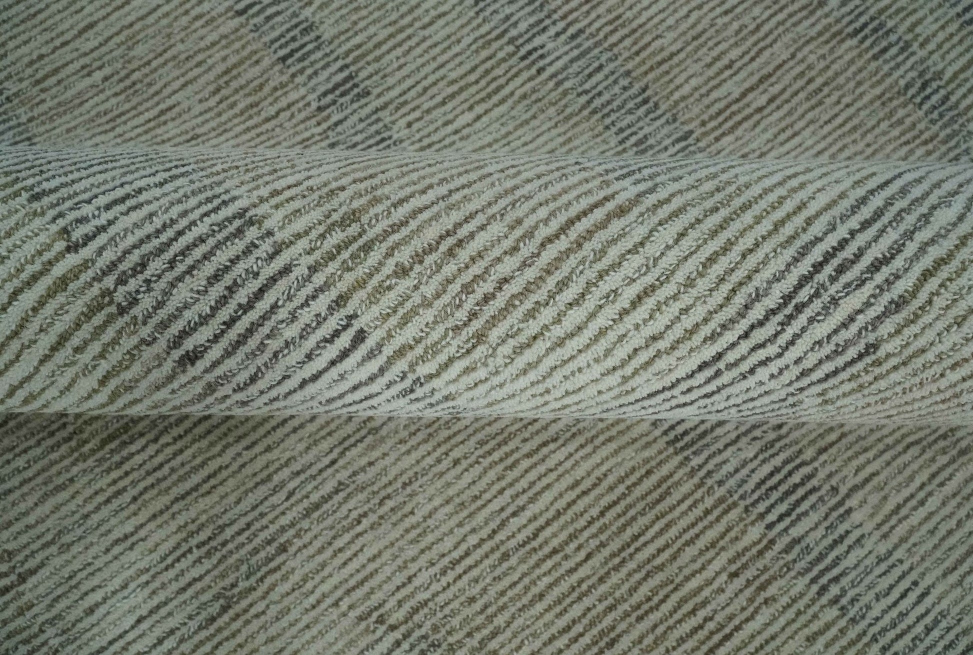 The Rug Decor Area Rug Custom Made Hand Tufted Ivory, Olive and Charcoal Modern Abstract Stripes Design Rug Custom Made Hand Tufted Ivory, Olive and Charcoal Modern Abstract Stripes Design Rug
