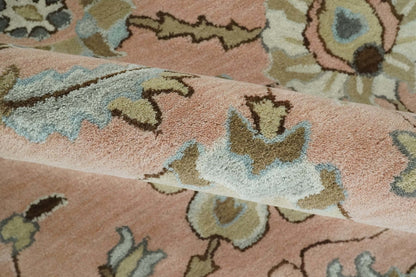 The Rug Decor Area Rug Custom Made Hand Tufted Peach Pink and Ivory Modern Colorful Oushak Rug, Kids, Living Room and Bedroom Rug Custom Made Hand Tufted Peach Pink and Ivory Modern Colorful Oushak Rug, Kids, Living Room and Bedroom Rug