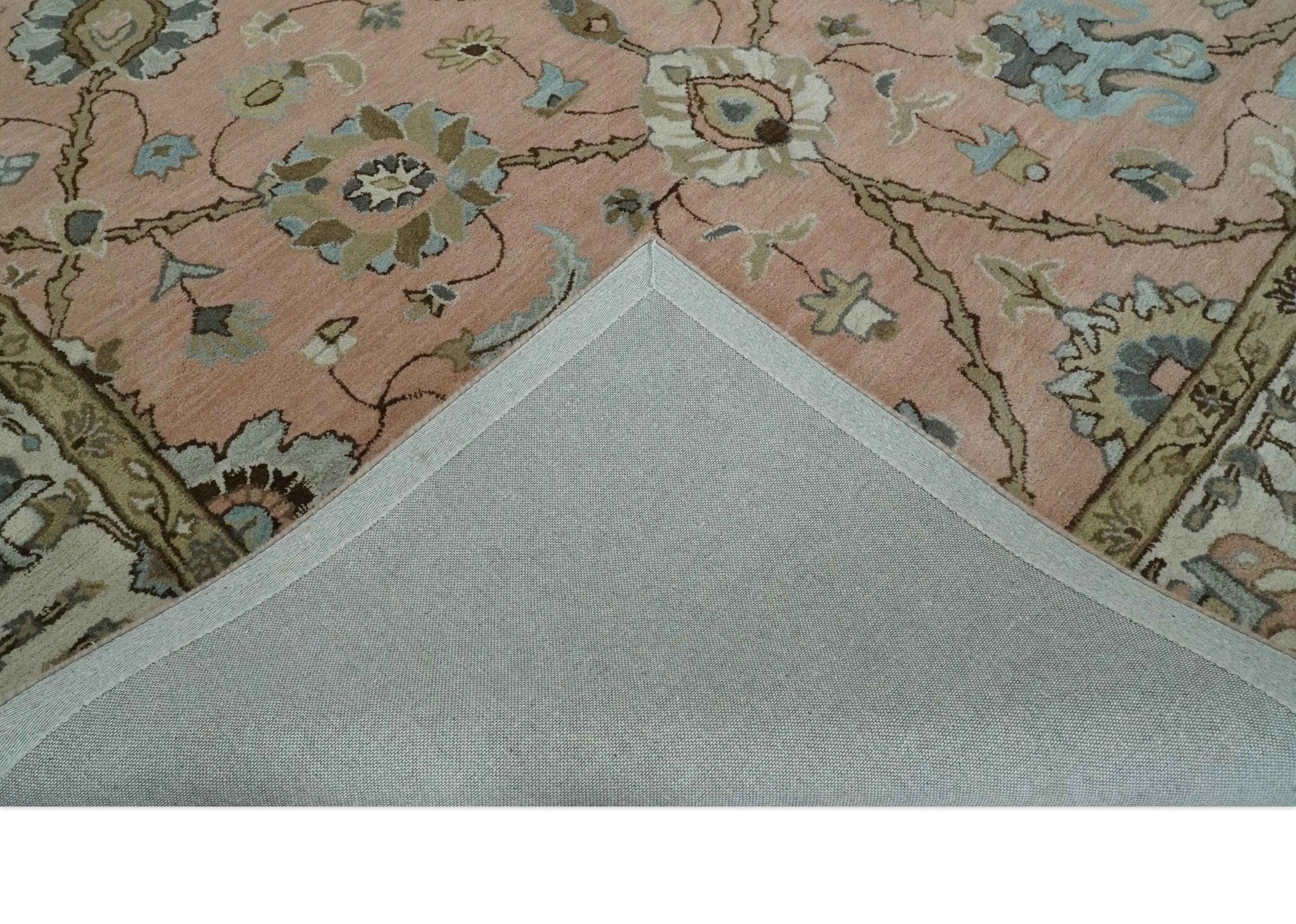 The Rug Decor Area Rug Custom Made Hand Tufted Peach Pink and Ivory Modern Colorful Oushak Rug, Kids, Living Room and Bedroom Rug Custom Made Hand Tufted Peach Pink and Ivory Modern Colorful Oushak Rug, Kids, Living Room and Bedroom Rug