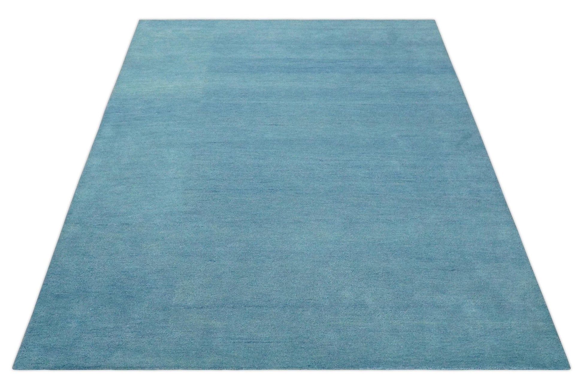 The Rug Decor Area Rug Custom Made Hand Tufted Solid Plane Light Blue Woolen wool Area Rug Custom Made Hand Tufted Solid Plane Light Blue Woolen wool Area Rug
