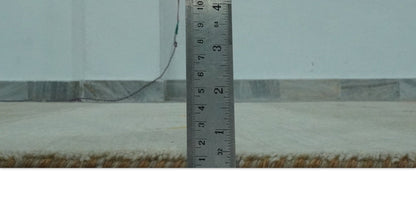 The Rug Decor Area Rug Custom Made Ivory, Beige and Rust Geometrical stripes Design Hand loom Wool Area Rug Custom Made Ivory, Beige and Rust Geometrical stripes Design Hand loom Wool Area Rug