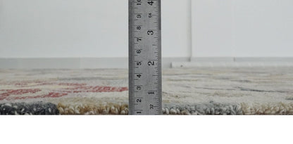 The Rug Decor Area Rug Custom Made Ivory, Charcoal and Olive Floral Design Colorful Hand Tufted wool rug Custom Made Ivory, Charcoal and Olive Floral Design Colorful Hand Tufted wool rug