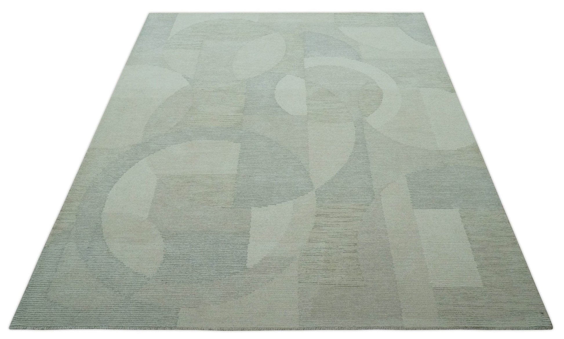 The Rug Decor Area Rug Custom Made Ivory, Gray and Beige Modern Contemporary Hand Tufted wool rug Custom Made Ivory, Gray and Beige Modern Contemporary Hand Tufted wool rug