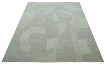 The Rug Decor Area Rug Custom Made Ivory, Gray and Beige Modern Contemporary Hand Tufted wool rug Custom Made Ivory, Gray and Beige Modern Contemporary Hand Tufted wool rug