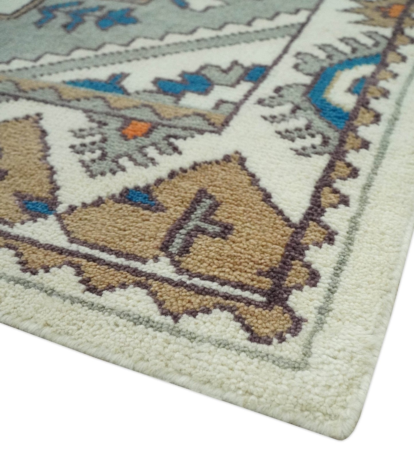 The Rug Decor Area Rug Custom Made Ivory, Gray and Camel Traditional Hand knotted Wool Area Rug Custom Made Ivory, Gray and Camel Traditional Hand knotted Wool Area Rug