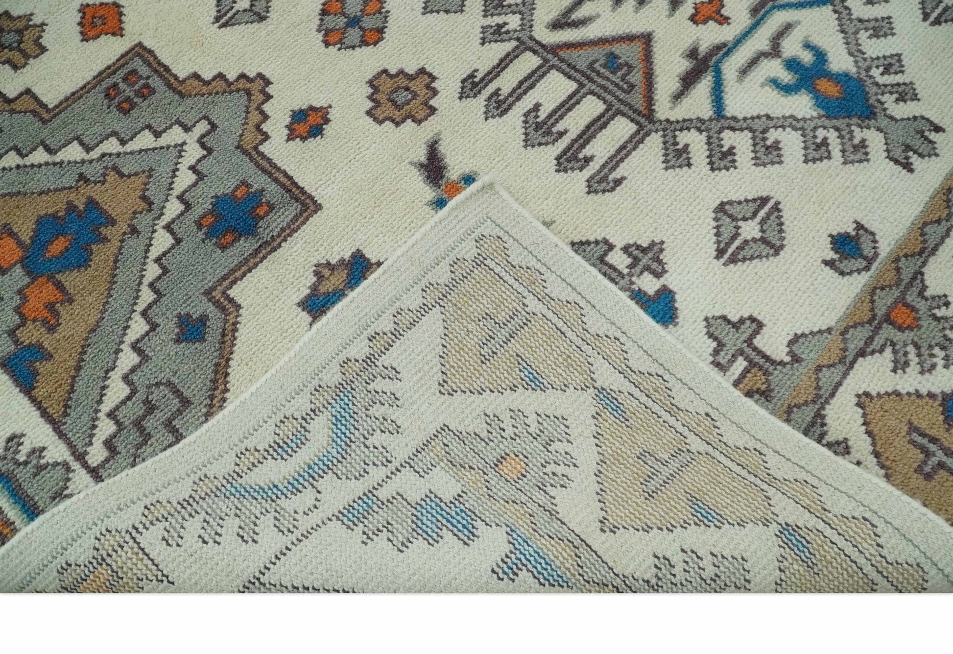 The Rug Decor Area Rug Custom Made Ivory, Gray and Camel Traditional Hand knotted Wool Area Rug Custom Made Ivory, Gray and Camel Traditional Hand knotted Wool Area Rug